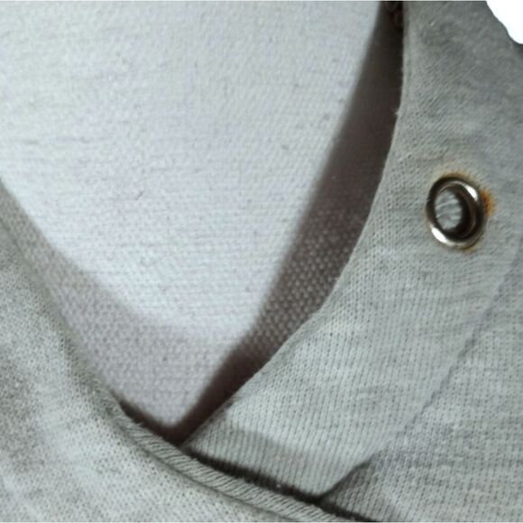 FOREVER 21 GRAY & BLACK MESH SLEEVE HOODIE SZ.S GUC - Picture 4 of 5